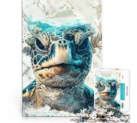 Le Monde de la Tortue Puzzle 1000 pièces pour Adolescents Jouets de Jeu pour Cadeau Familial Décoration d'intérieur 38x26cm