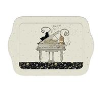 LE MONDE DES ANIMAUX Mini Plateau rectangulaire Chats et Piano