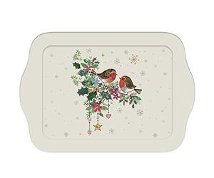 LE MONDE DES ANIMAUX Mini Plateau rectangulaire Oiseaux thème Noël