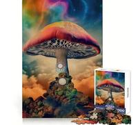 Le Monde des Champignons hallucinogènes Puzzles pour Adultes de 1000 pièces Développement cérébral Activité de Loisirs Nettoyage et Joie de Noël (50x75cm)