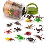 Le Monde des Insectes - Jouet Tube Insectes - 60 Mini-Figurines en 12 modèles réalistes - Fourmis, Scorpions, libellules, 3 Ans et +