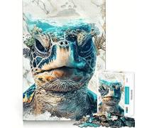 Le Monde des Tortues Puzzle de 1000 pièces pour Adolescents Jeu de logique et de réflexion Amusant et apaisant Bords Lisses Cadeau d'anniversaire 38x52cm