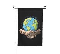 Le Monde Dit Non Au Racisme, Amour Et Paix Drapeau De Jardin Décoratif Drapeaux Durable Drapeau De Cour Pour Toutes Les Saisons Intérieure Extérieure 30X45cm