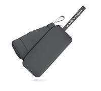 Le Monde du Parapluie Mini parapluie pliant femme - Parapluie 6 volets - Léger et compact 16cm - format voyage, poche, sac - coupe-vent - Avec étui en cuir - Noir