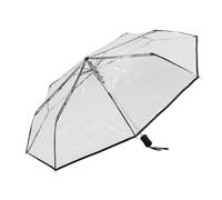 Le Monde du Parapluie - Parapluie pliant transparent automatique - anti-vent coup-vent - 8 baleines en fibre de verre - solide - Transparent