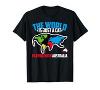 Le monde est juste un chat jouant avec l'Australie T-Shirt