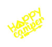 Le Monde est si Grand, Je Veux Voir, Les campeurs Heureux Pièces détachées Automobiles Autocollants for Voiture Autocollants for Moto(Yellow,20X10CM)