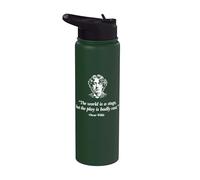 Le monde est une scène, mais la pièce est mal interprétée Oscar Wilde Stainless Steel Insulated Water Bottle