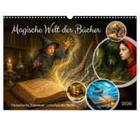 Le monde magique des livres - Des aventures fantastiques entre les pages, Version française (Calendrier mural 2026 DIN A3 portrait), Calendrier CALVENDO mensuel