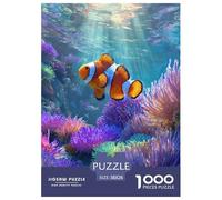 Le Monde sous-Marin Clownfish Puzzle 1000 Pièces Cadeau Unique Intéressant Jeu Éduchatif Challenge Toy À De Qualité Supérieure Peinture Art pour Adultes Et Enfants À Partir De 12 Ans 38x26cm/1000pcs