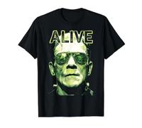 Le Monstre de Frankenstein : Frankenstein Alive, Pop Art, Halloween T-Shirt Graphique avec Valeur, Homme, Noir, M