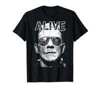 Le Monstre de Frankenstein : Frankenstein Alive, Pop Art, Halloween T-Shirt Graphique avec Valeur, Homme, Noir, XL