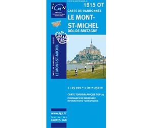 Le Mont-St-Michel/Dol-de-Bretagne: IGN.1215OT - Carte de randonnée