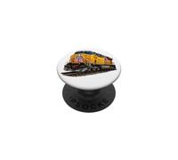 Le Moteur Jaune de l'Union Pacific sur Les Rails PopSockets PopGrip Adhésif