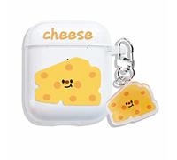 Le Motif de Fromage est adapté pour Les AirPods 1e génération 2e génération de Coque d'écouteurs Transparente Softshell, léger et Facile à Transporter, Simple et Beau