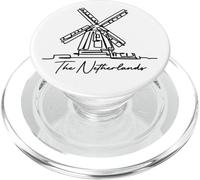 Le Moulin à Vent néerlandais Amsterdam Zaanse Schans Souvenir PopSockets PopGrip pour MagSafe
