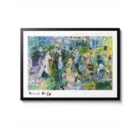 Le Moulin de la Galette par Raoul Dufy Impression aquarelle Fauviste Poster paysage vintage Décoration murale pour bar et restaurant Idée cadeau Archival Mat A5 (encadré) - 21 x 14,8 cm