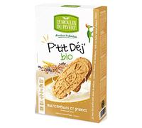 Le Moulin Du Pivert - Biscuits P tit Déj Multicéréales et Graines & vegan 190 g - 12 biscuits