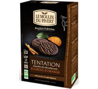 LE MOULIN DU PIVERT-Biscuits Tentation chocolat noir et écorces d'orange 130g