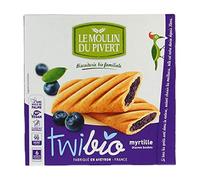 Le Moulin Du Pivert - Biscuits Twibio fourrés à la myrtille bio & vegan 150 g - 6 biscuits - Fabriqué en France
