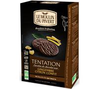 LE MOULIN DU PIVERT-Tentation Gingembre-citron enrobé chocolat noir bio 130 g