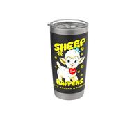 Le mouton kitschy arrive et découvre les amoureux des animaux Gobelet isotherme en acier inoxydable double paroi