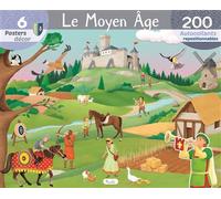 Le Moyen-Âge - Six grands décors accompagnés de 200 autocollants - Collectif - Piccolia - Document jeunesse