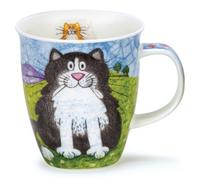 Le Mug Happy Cats; le chat noir . Modèle Nevis. Porcelaine Dunoon