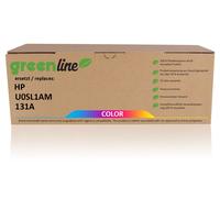 Le multipack greenline remplace HP U0SL1AM / 131A et contient 3 cartouches de toner.