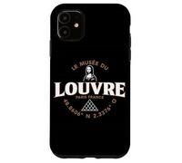 Le Musée du Louvre Mona Lisa et Pyramide Coordonnées Français Coque pour iPhone 11
