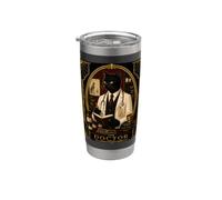 Le mystère du meurtre Art Déco du Docteur Black Cat Gobelet isotherme en acier inoxydable double paroi