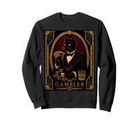 Le mystère du Meurtre Art Déco The Gambler Black Cat Sweatshirt