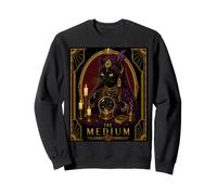 Le mystère du Meurtre Art déco The Medium Black Cat Sweatshirt