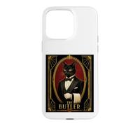 Le mystère du Meurtre d'un Chat Noir Art déco Butler Coque pour iPhone 15 Pro Max