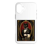 Le mystère du Meurtre d'un Chat Noir Art déco Butler Coque pour iPhone 16 Plus