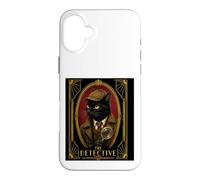 Le mystère du Meurtre d'un Chat Noir dans Un Style Art déco Coque pour iPhone 16 Plus