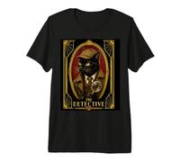 Le mystère du Meurtre d'un Chat Noir dans Un Style Art déco T-Shirt Haut de Gamme