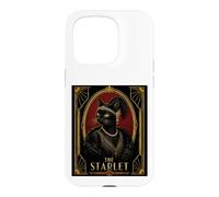 Le mystère du Meurtre d'un Chat Noir de Starlet Art Déco Coque pour iPhone 15 Pro