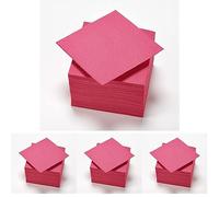Le Nappage 50 Serviettes Tex Touch Cocktail 25x24cm FSC, Ouate de Cellulose, Rose Fuchsia, 25cm x 24cm (Lot de 4)