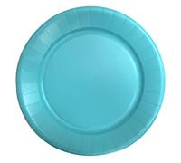 LE NAPPAGE ARTS DE LA TABLE 20 assiettes en carton compostable diamètre 18 cm 100% Nature Turquoise