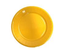 LE NAPPAGE ARTS DE LA TABLE 20 assiettes en carton compostable diamètre 23 cm 100% nature jaune canari