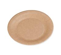 LE NAPPAGE ARTS DE LA TABLE 50 assiettes kraft en carton FSC® - 23cm, Marron