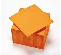 LE NAPPAGE ARTS DE LA TABLE 50 serviettes microgaufrées 24 x 25 cm 2 V 100% Nature Orange - FSC, 71310