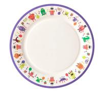 Le Nappage Lot de 10 assiettes compostables en carton 23 cm de diamètre Little Monsters