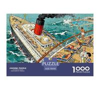 Le Naufrage d'un paquebot de croisière Puzzle en Bois Imperméable DIY Puzzles De 1000 Pièces pour Adultes Cadeaux Défi Et Casse-tête Jeux De Stimulants