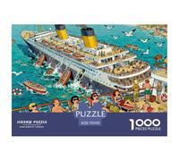 Le Naufrage d'un paquebot de croisière Puzzle en Bois Imperméable DIY Puzzles De 1000 Pièces pour Adultes Impossible De Décoration pour La Maison