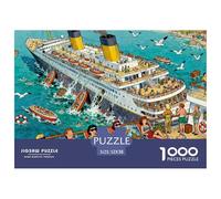 Le Naufrage d'un paquebot de croisière Puzzle en Bois Imperméable Puzzles De 1000 Pièces pour Adultes Cadeaux Coloré De Décoration pour La Maison