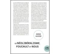Le néolibéralisme, Foucault et nous - Serge Audier - Le Bord De L'eau Eds - broché - Etude