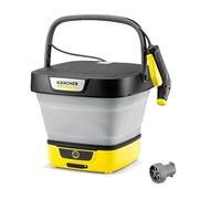 Le Nettoyeur Mobile OC 3 Foldable, Nettoyage pour vélo, Camping et Jardin, Basse Pression, Batterie Lithium-ION, réservoir d'eau Pliable : 8 L, Flexible : 1,8 m, buse à Jet Plat, buse à Jet concentré