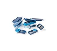 Genius Mandoline Nicer Dicer Smart 14en1 Multifunction Professionelle bleu - Coupe-légumes avec Grilles de découpe + Poussoir, Rabot, Eplucheur | dés, bâtonnets, tranches, bandes